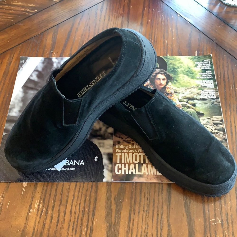 J . Fenestrier , size 9 , suede black loafer